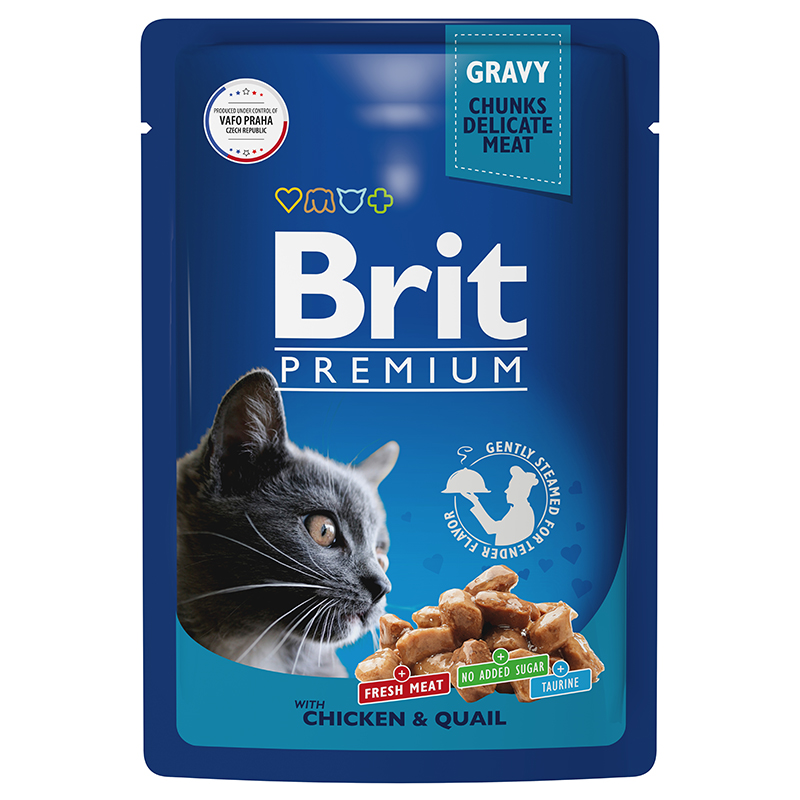 Брит Премиум 85гр - Соус - Цыпленок и Перепелка (Brit Premium)